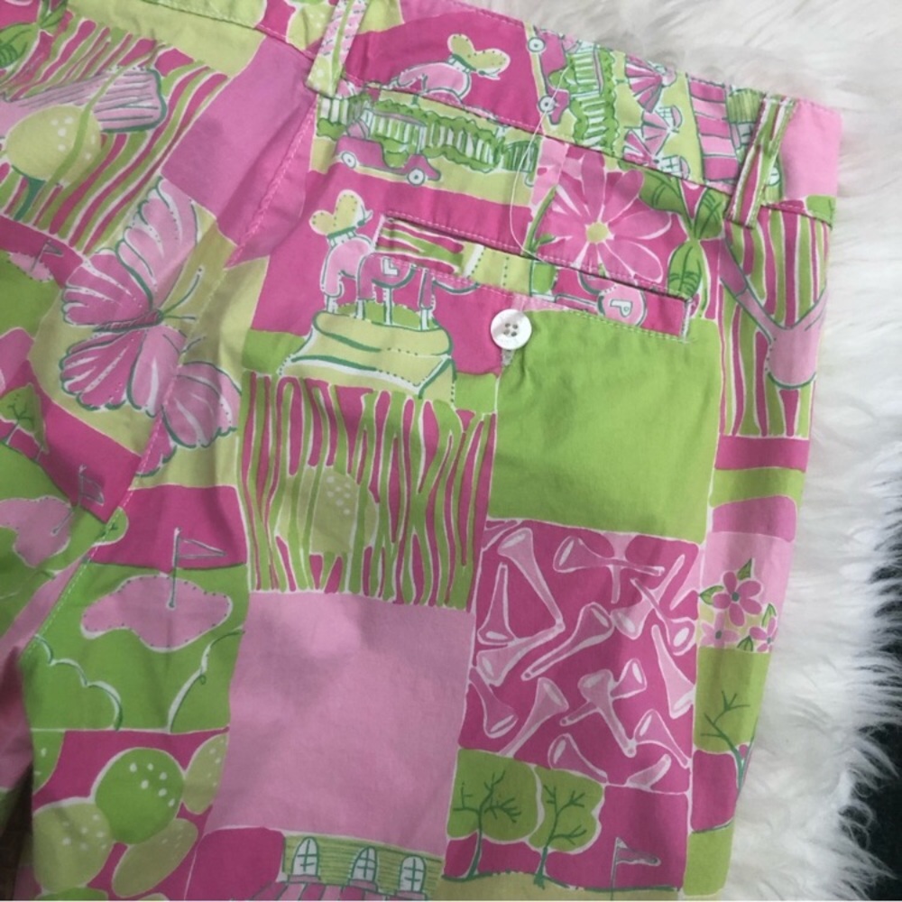 Lilly Pulitzer Golf Patchwork Print Capri Pants - image 6